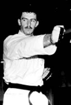 Alan Dollar performing a Teko kata in Okinawa