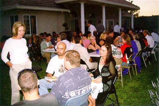 Mrs. Sensei works the party!